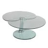 Marque Generique Table Basse 2 Plateaux Demi-lune En Verre Trempé GLASS -Vente-unique shop 1308400 1 l