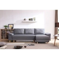 CONCEPT USINE Brighton : Canapé D'angle Convertible 4 Places