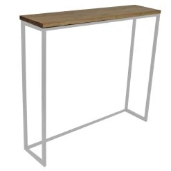 Ds Meubles Table Mange Debout Icub - Industriel Vintage 30x120x110cm Blanc
