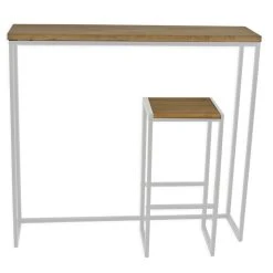 Ds Meubles Table Mange Debout Icub - Industriel Vintage 30x120x110cm Blanc 7 Ds Meubles Table Mange Debout Icub - Industriel Vintage 30x120x110cm Blanc -Vente-unique shop 157470094370909g