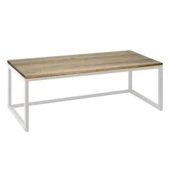 Ds Meubles Table Basse Icub3 - Industriel Vintage 45x140x40 Cm Blanc