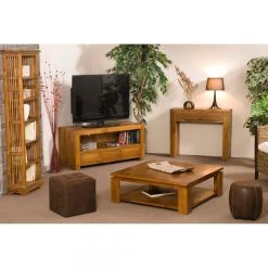 MACABANE Meuble TV 2 Portes Persiennes En Teck - Miel 7 MACABANE Meuble TV 2 Portes Persiennes En Teck - Miel -Vente-unique shop 1725fe9f ed6e 4ad9 859f fcd674e7e201 zoom prd 3s 1140x1140