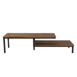 MACABANE Meuble TV 2 Tablettes En Teck Recyclé Et Métal - Brun -Vente-unique shop 19fe5d4a 2d8b 4938 89ba f9b6b7613e59 zoom prd 3s 1140x1140