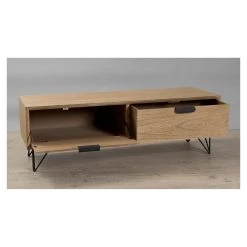 MACABANE Meuble TV Rectangulaire 1 Porte 1 Tiroir Pieds épingle En Métal - Ma... -Vente-unique shop 1c9a86c9 c93f 42b0 a7d7 a7f494a60d31 zoom prd 3s 1140x1140