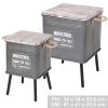 Urban Living 2 Tables D'appoint Design Industriel Loft - Gris 1 Urban Living 2 Tables D'appoint Design Industriel Loft - Gris -Vente-unique shop 2 tables dappoint design industriel loft gris 7716780 19476570 1200x1200