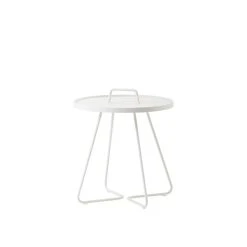 Cane-line Table D'appoint On The Move - Blanc - Ø 37 Cm