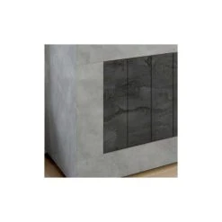 Tousmesmeubles Meuble TV 3 Portes Béton Ciré Clair/foncé - LUBIO N°1 -Vente-unique shop 73043 thickbox default