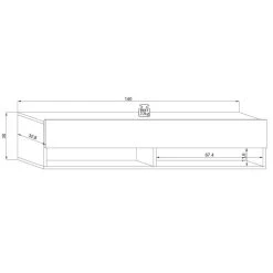 VIVALDI Meuble TV - DERBY 2 - 140 Cm - Noir Mat / Noir Brillant - Styl... 11 VIVALDI Meuble TV - DERBY 2 - 140 Cm - Noir Mat / Noir Brillant - Styl... -Vente-unique shop 7dvu3eo