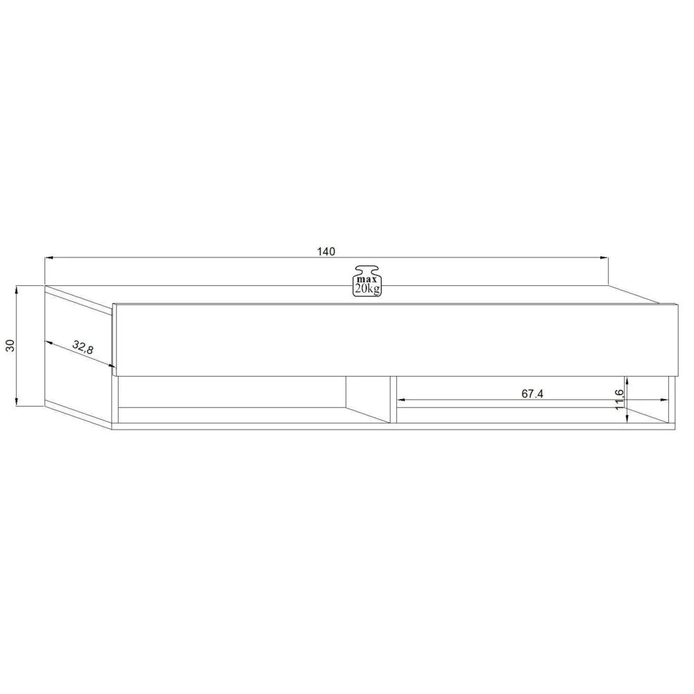 VIVALDI Meuble TV - DERBY 2 - 140 Cm - Noir Mat / Noir Brillant - Styl... 7 VIVALDI Meuble TV - DERBY 2 - 140 Cm - Noir Mat / Noir Brillant - Styl... – Image 5