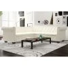 VIDAXL Canapé D'angle Chesterfield 5 Plc Cuir Artificiel Blanc | Blanc -Vente-unique shop 8718475525028 m en hd 1