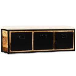 HELLOSHOP26 Banquette Pouf Tabouret Meuble Banc De Rangement Avec 3 Tiroirs Bois D... -Vente-unique shop 8718475557210 g en hd 2