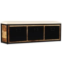 HELLOSHOP26 Banquette Pouf Tabouret Meuble Banc De Rangement Avec 3 Tiroirs Bois D... -Vente-unique shop 8718475557210 g en hd 3