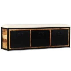 HELLOSHOP26 Banquette Pouf Tabouret Meuble Banc De Rangement Avec 3 Tiroirs Bois D... -Vente-unique shop 8718475557210 g en hd 4