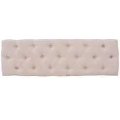 HELLOSHOP26 Banquette Pouf Tabouret Meuble Banc Lin Bois Massif 110 Cm Blanc Crèm... -Vente-unique shop 8718475574507 g en hd 3
