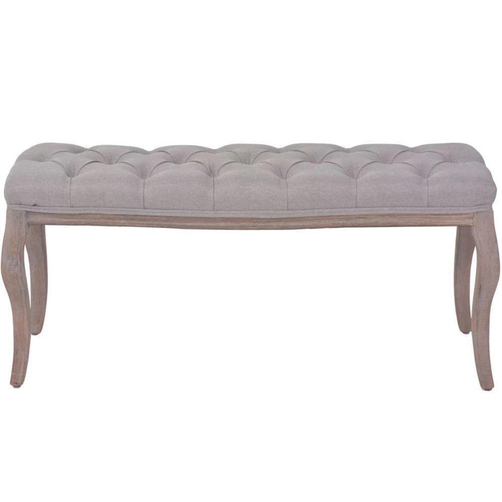 HELLOSHOP26 Banquette Pouf Tabouret Meuble Banc Lin Bois Massif 110 Cm Gris Clair ... 5 HELLOSHOP26 Banquette Pouf Tabouret Meuble Banc Lin Bois Massif 110 Cm Gris Clair ... – Image 3