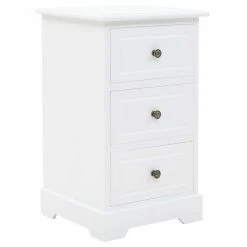 HELLOSHOP26 Table De Nuit Chevet Commode Armoire Meuble Chambre Mdf Et Bois De Pin...