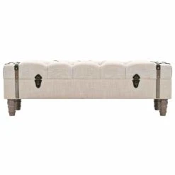HELLOSHOP26 Banquette Pouf Tabouret Meuble Banc De Rangement Bois Massif Et Acier ... -Vente-unique shop 8718475600466 g en hd 3