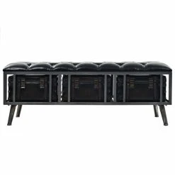 HELLOSHOP26 Banquette Pouf Tabouret Meuble Banc De Rangement Mdf Et Cuir Artificie... -Vente-unique shop 8718475600480 g en hd 2