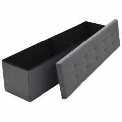 HELLOSHOP26 Banquette Pouf Tabouret Meuble Banc De Rangement Pliable Faux Lin 150 ... 9 HELLOSHOP26 Banquette Pouf Tabouret Meuble Banc De Rangement Pliable Faux Lin 150 ... -Vente-unique shop 8718475616771 g en hd 2