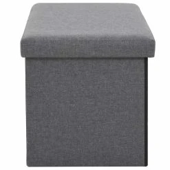 HELLOSHOP26 Banquette Pouf Tabouret Meuble Banc De Rangement Pliable Faux Lin 76 C... -Vente-unique shop 8718475616832 g en hd 3