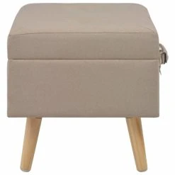 HELLOSHOP26 Banquette Pouf Tabouret Meuble Tabouret De Rangement 40 Cm Beige Tissu... -Vente-unique shop 8718475731344 g en hd 3