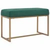 HELLOSHOP26 Banquette Pouf Tabouret Meuble Banc 80 Cm Vert Velours 3002111 -Vente-unique shop 8718475731719 a en hd 1