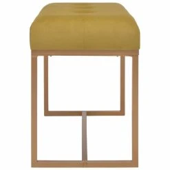 HELLOSHOP26 Banquette Pouf Tabouret Meuble Banc 80 Cm Moutarde Velours 3002090 9 HELLOSHOP26 Banquette Pouf Tabouret Meuble Banc 80 Cm Moutarde Velours 3002090 -Vente-unique shop 8718475731726 g en hd 2