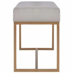 HELLOSHOP26 Banquette Pouf Tabouret Meuble Banc 80 Cm Gris Velours 3002093 -Vente-unique shop 8718475731740 g en hd 2