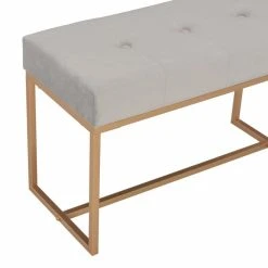 HELLOSHOP26 Banquette Pouf Tabouret Meuble Banc 80 Cm Gris Velours 3002093 -Vente-unique shop 8718475731740 g en hd 3