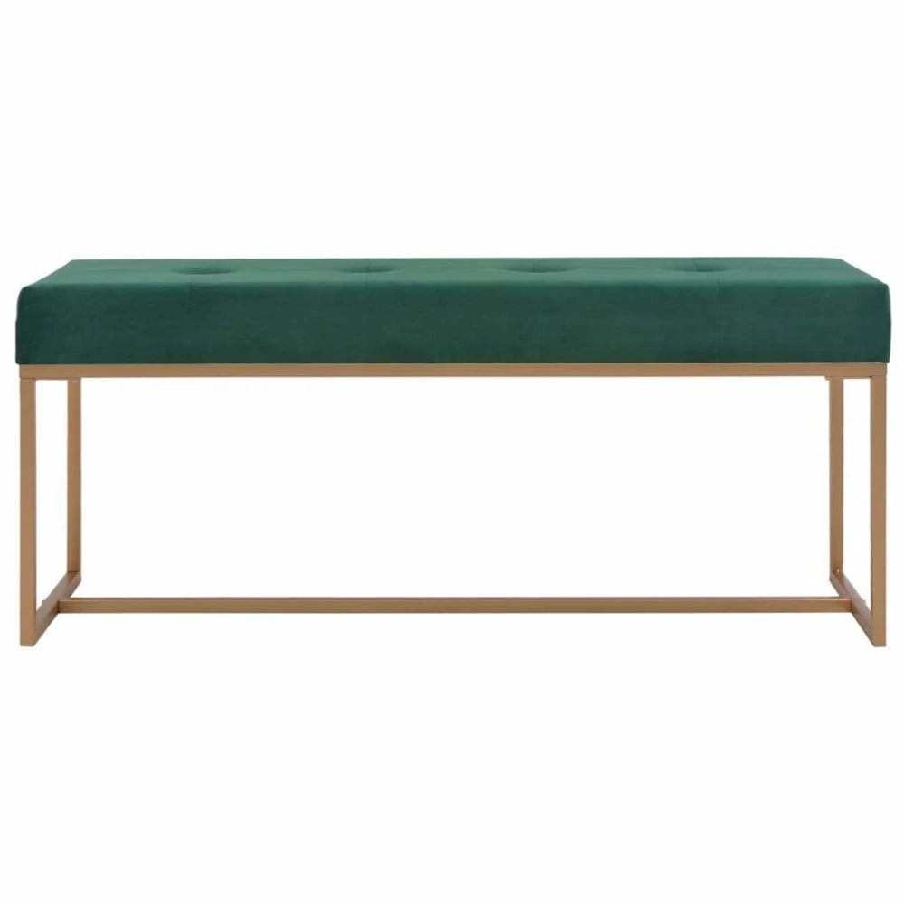 HELLOSHOP26 Banquette Pouf Tabouret Meuble Banc 120 Cm Vert Velours 3002104 4 HELLOSHOP26 Banquette Pouf Tabouret Meuble Banc 120 Cm Vert Velours 3002104 – Image 2
