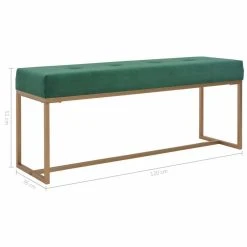 HELLOSHOP26 Banquette Pouf Tabouret Meuble Banc 120 Cm Vert Velours 3002104 11 HELLOSHOP26 Banquette Pouf Tabouret Meuble Banc 120 Cm Vert Velours 3002104 -Vente-unique shop 8718475731764 g en hd 4