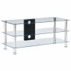 HELLOSHOP26 Meuble Télé Buffet Tv Télévision Design Pratique Transparent 90 Cm... -Vente-unique shop 8718475799160 a en hd 1