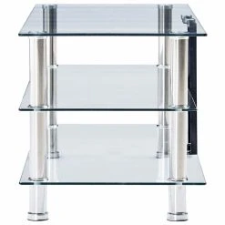 HELLOSHOP26 Meuble Télé Buffet Tv Télévision Design Pratique Transparent 90 Cm... -Vente-unique shop 8718475799160 g en hd 2