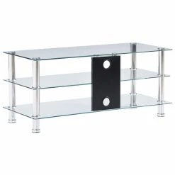 HELLOSHOP26 Meuble Télé Buffet Tv Télévision Design Pratique Transparent 90 Cm... -Vente-unique shop 8718475799160 g en hd 3