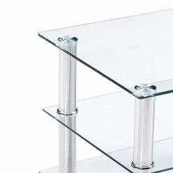 HELLOSHOP26 Meuble Télé Buffet Tv Télévision Design Pratique Transparent 90 Cm... -Vente-unique shop 8718475799184 g en hd 4