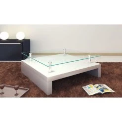 Marque Generique Esthetique Consoles Selection Gaborone Table Basse Avec Dessus De Tabl...