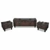 HELLOSHOP26 Banquette Pouf Tabouret Meuble Banc De Rangement 3 Pcs Marron 3002176 -Vente-unique shop 8718475855248 a en hd 1
