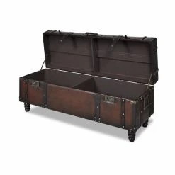 HELLOSHOP26 Banquette Pouf Tabouret Meuble Banc De Rangement 3 Pcs Marron 3002176 -Vente-unique shop 8718475855248 g en hd 4