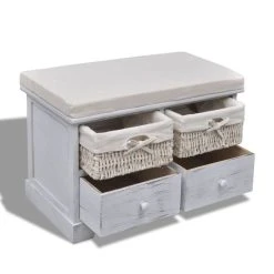 HELLOSHOP26 Banquette Pouf Tabouret Meuble Banc De Rangement Blanc En Bois Avec 2 ... 10 HELLOSHOP26 Banquette Pouf Tabouret Meuble Banc De Rangement Blanc En Bois Avec 2 ... -Vente-unique shop 8718475862345 g en hd 3
