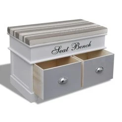 HELLOSHOP26 Banquette Pouf Tabouret Meuble Banc De Rangement Avec 2 Tiroirs Coussi... -Vente-unique shop 8718475862468 g en hd 2