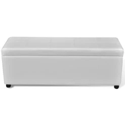 HELLOSHOP26 Banquette Pouf Tabouret Meuble Banc De Rangement En Bois Blanc 3002189 -Vente-unique shop 8718475879091 g en hd 3