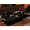 Marque Generique Inedit Consoles Famille Manama Table Basse 3 étagères Noir Brillant
