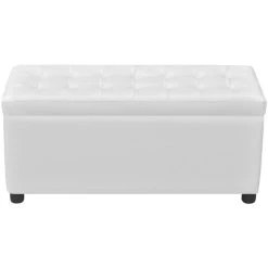 HELLOSHOP26 Banquette Pouf Tabouret Meuble Pouf De Rangement Cuir Synthétique Bla... -Vente-unique shop 8718475947899 g en hd 3