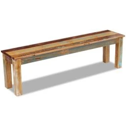 HELLOSHOP26 Banquette Pouf Tabouret Meuble Banc 160 Cm Bois De Récupération Mass... -Vente-unique shop 8718475995050 g en hd 2