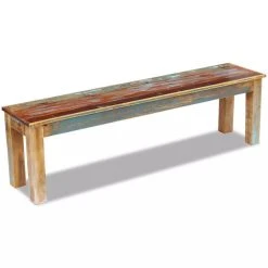 HELLOSHOP26 Banquette Pouf Tabouret Meuble Banc 160 Cm Bois De Récupération Mass... -Vente-unique shop 8718475995050 g en hd 3