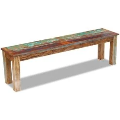 HELLOSHOP26 Banquette Pouf Tabouret Meuble Banc 160 Cm Bois De Récupération Mass... -Vente-unique shop 8718475995050 g en hd 4