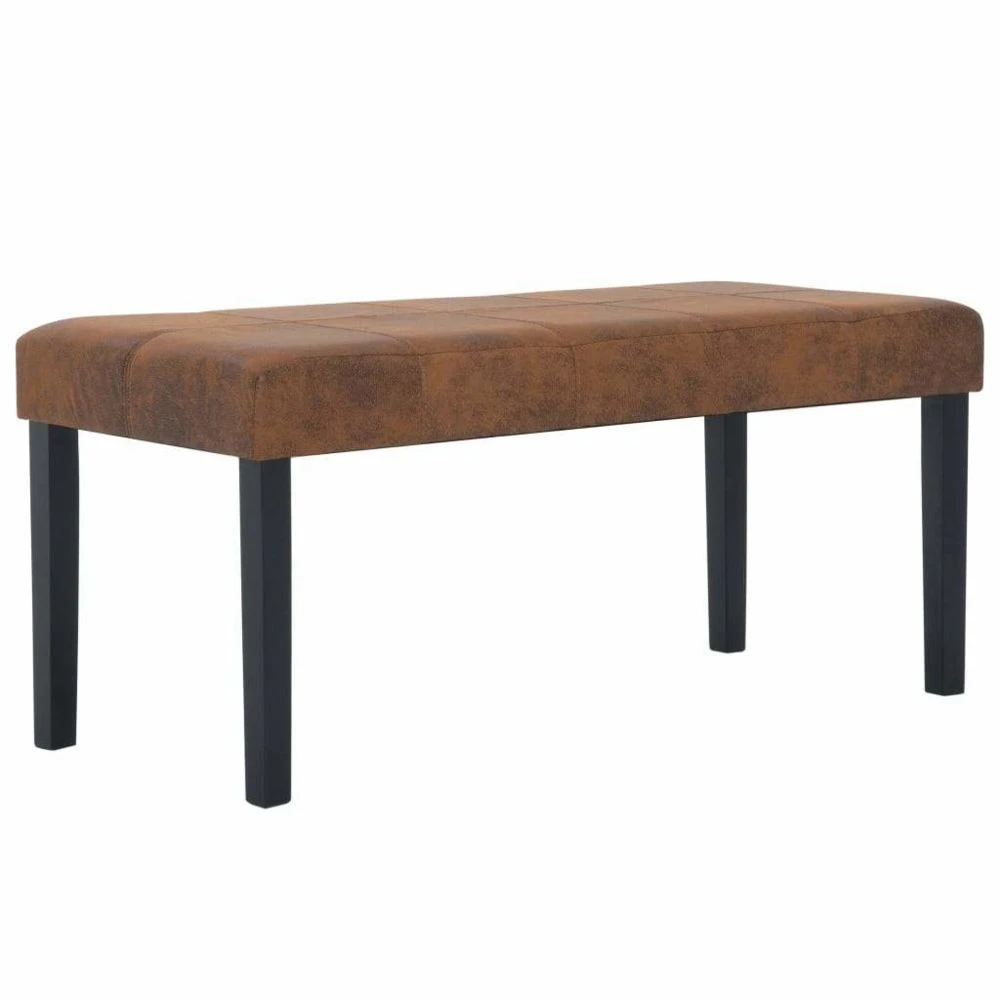 HELLOSHOP26 Banquette Pouf Tabouret Meuble Banc 106 Cm Marron Similicuir Daim 3002... 3 HELLOSHOP26 Banquette Pouf Tabouret Meuble Banc 106 Cm Marron Similicuir Daim 3002...