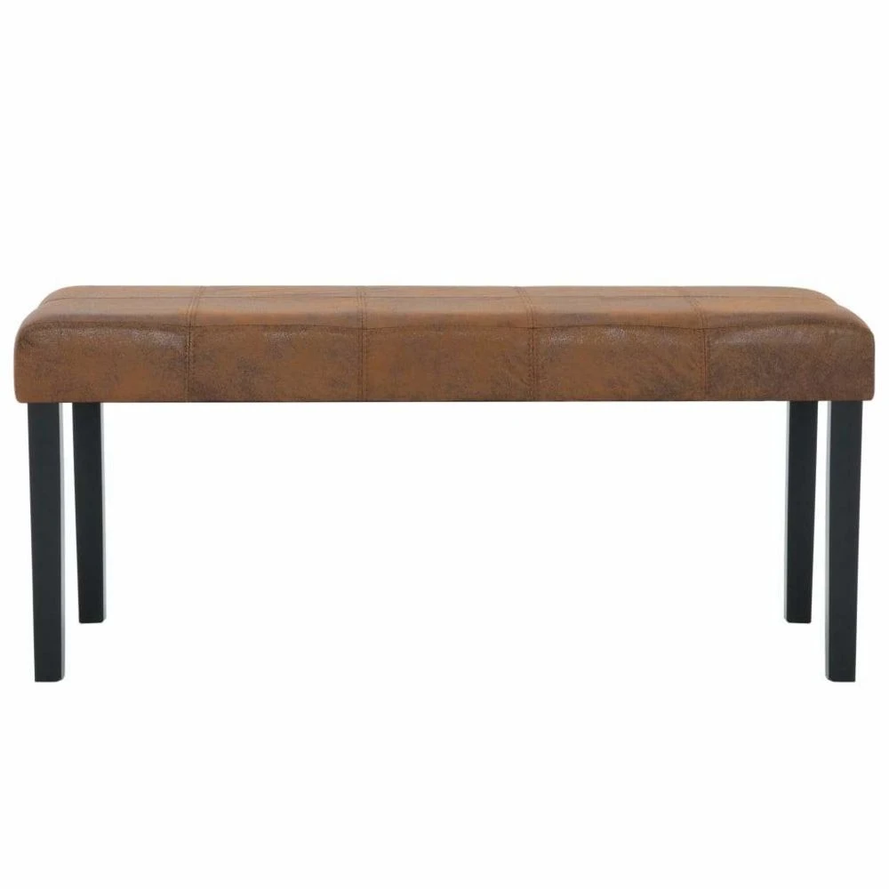 HELLOSHOP26 Banquette Pouf Tabouret Meuble Banc 106 Cm Marron Similicuir Daim 3002... 5 HELLOSHOP26 Banquette Pouf Tabouret Meuble Banc 106 Cm Marron Similicuir Daim 3002... – Image 3