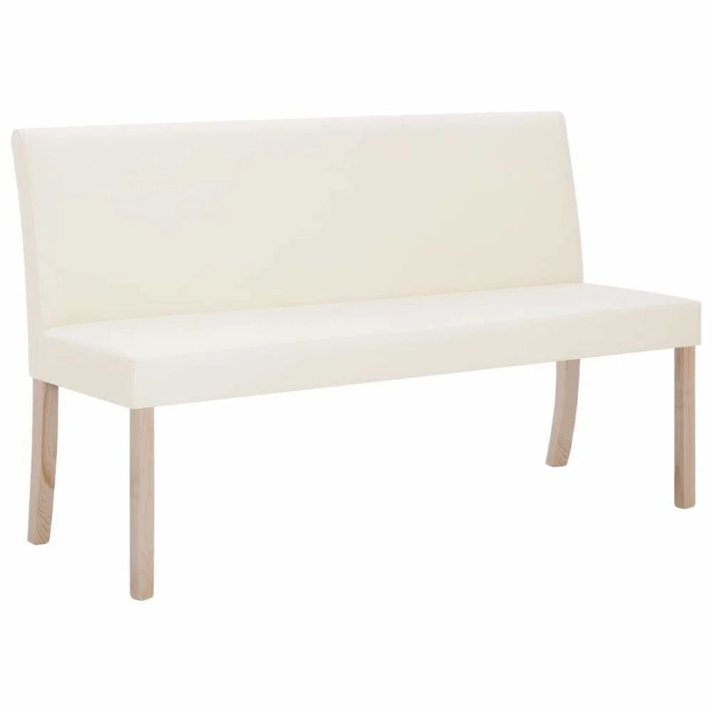 HELLOSHOP26 Banquette Pouf Tabouret Meuble Banc 139 Cm Crème Similicuir 3002077 3 HELLOSHOP26 Banquette Pouf Tabouret Meuble Banc 139 Cm Crème Similicuir 3002077