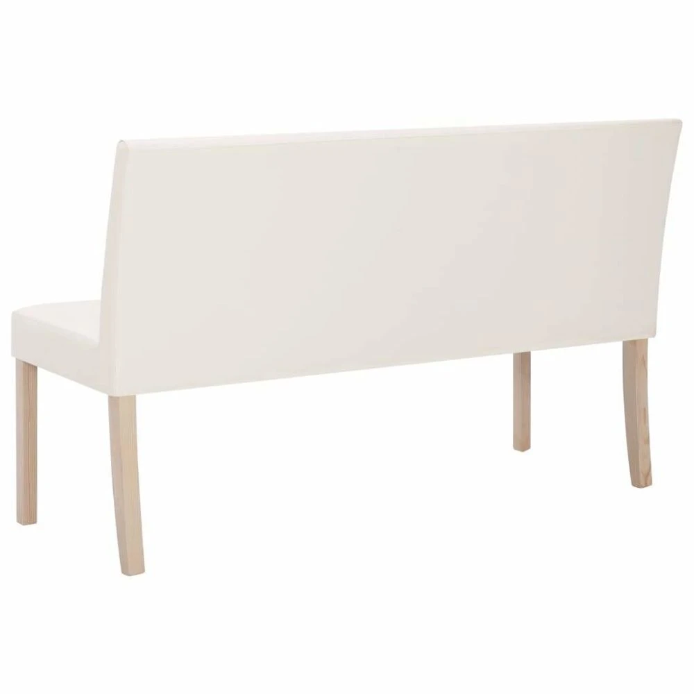 HELLOSHOP26 Banquette Pouf Tabouret Meuble Banc 139 Cm Crème Similicuir 3002077 6 HELLOSHOP26 Banquette Pouf Tabouret Meuble Banc 139 Cm Crème Similicuir 3002077 – Image 4